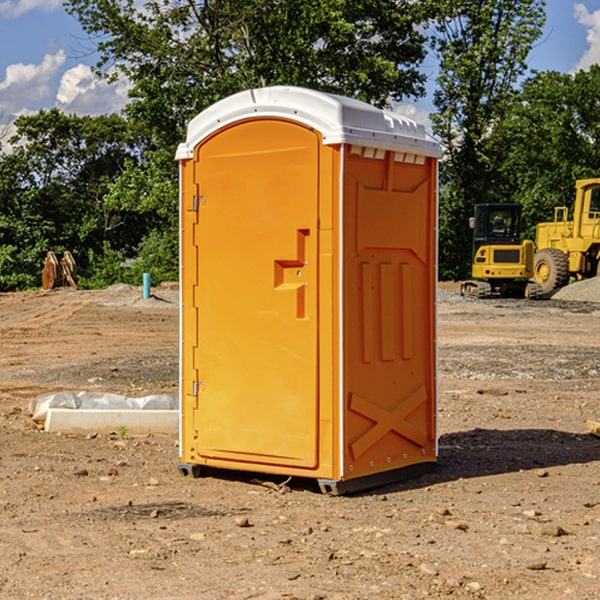 can i customize the exterior of the porta potties with my event logo or branding in Biehle